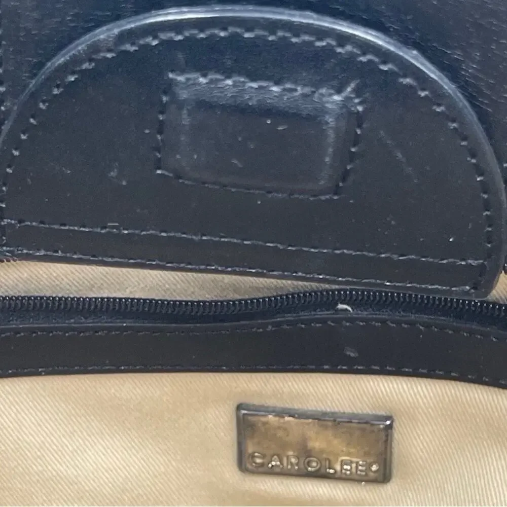Vintage - Carolee Weave Leather Tote Handbag